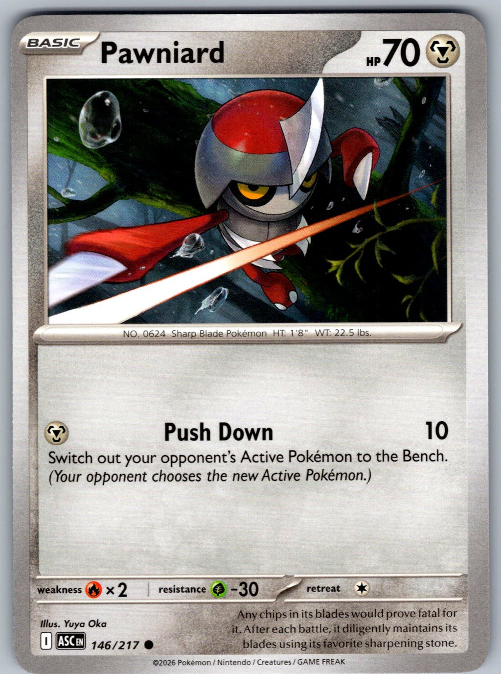 Pawniard 146/217 Ascended Heroes Pokemon