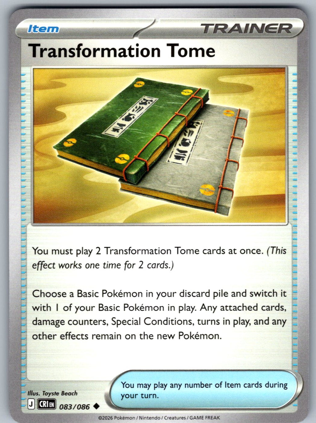 Transformation Tome 083/086 Chaos Rising Pokemon