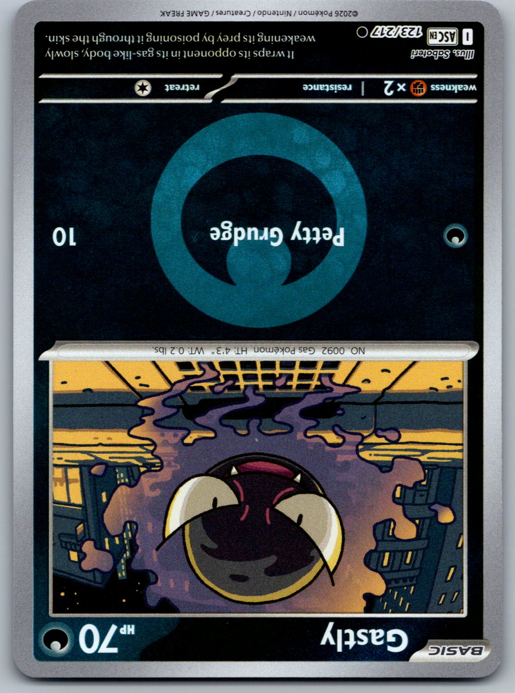 Gastly (Energy Symbol Pattern) 123/217 Ascended Heroes Pokemon Reverse Holo