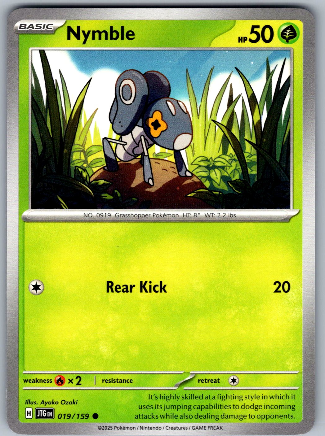 Nymble 019/159 Journey Together Pokemon