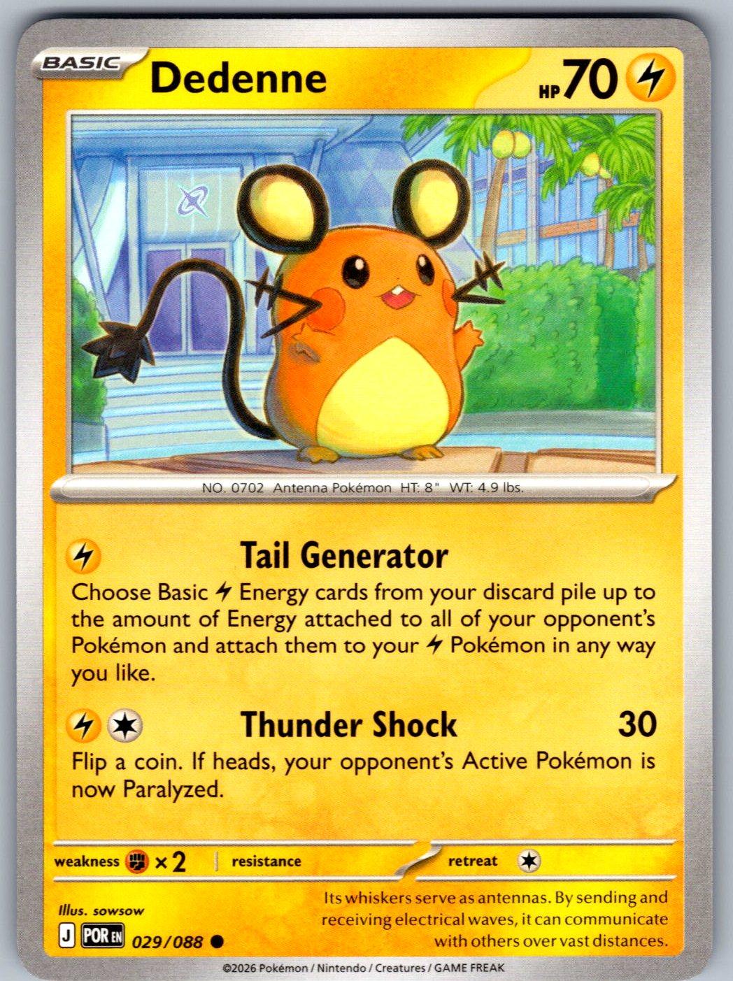 Dedenne 029/088 Perfect Order Pokemon