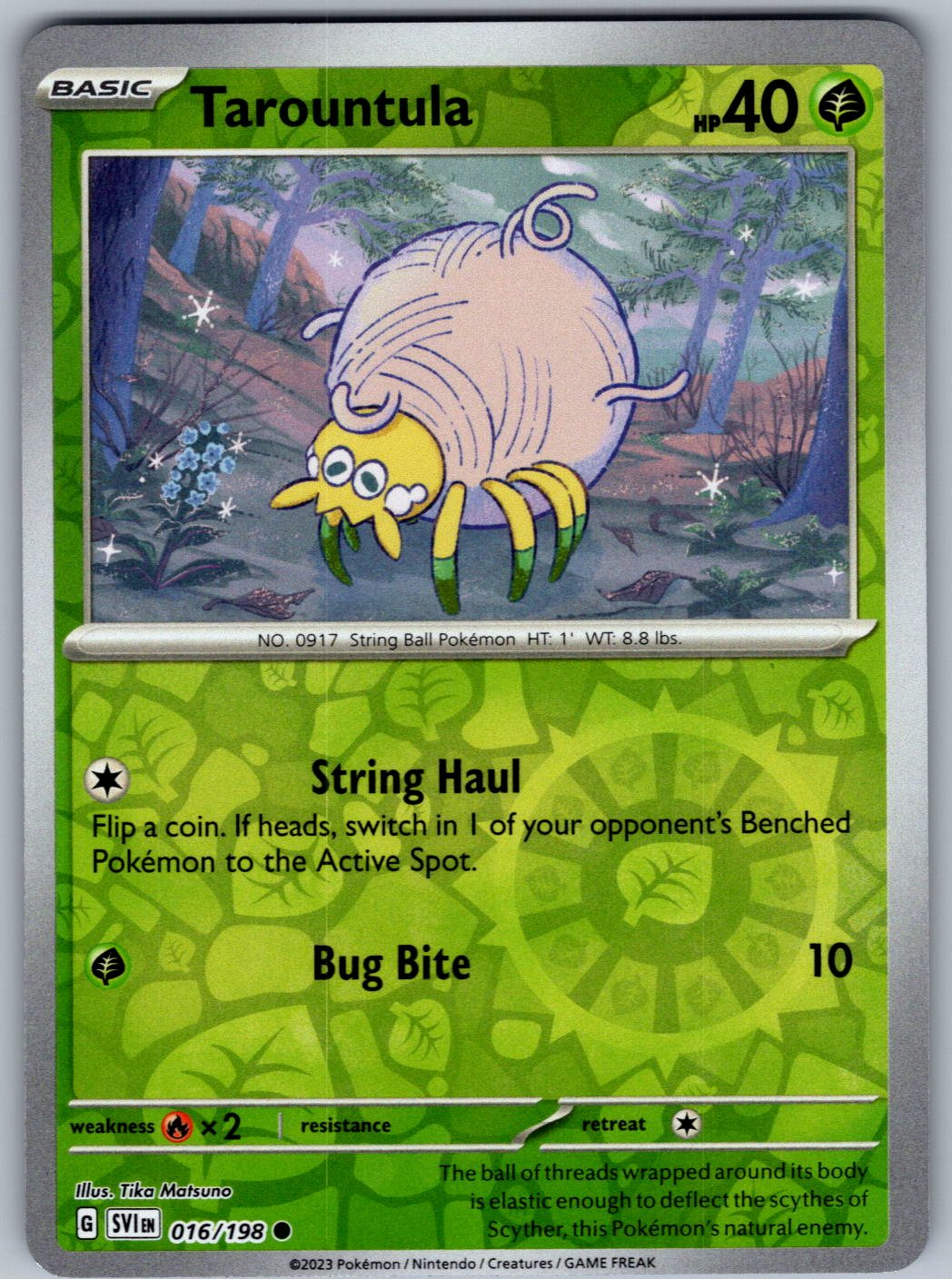 Tarountula 016/198 Scarlet & Violet Pokemon Reverse Holo
