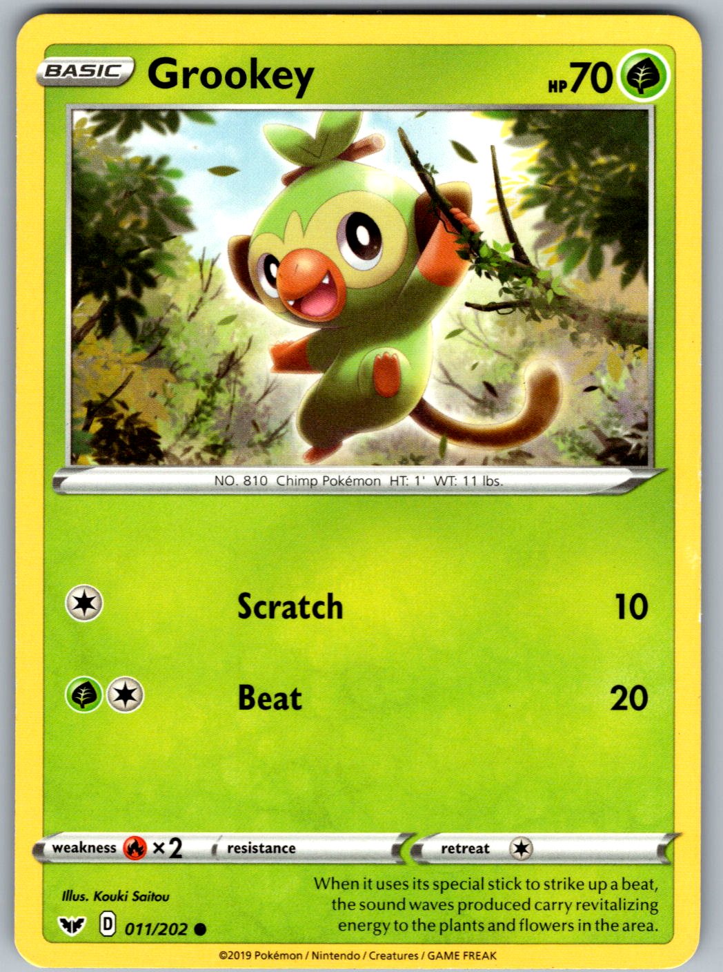 Grookey 011/202 Sword & Shield Pokemon