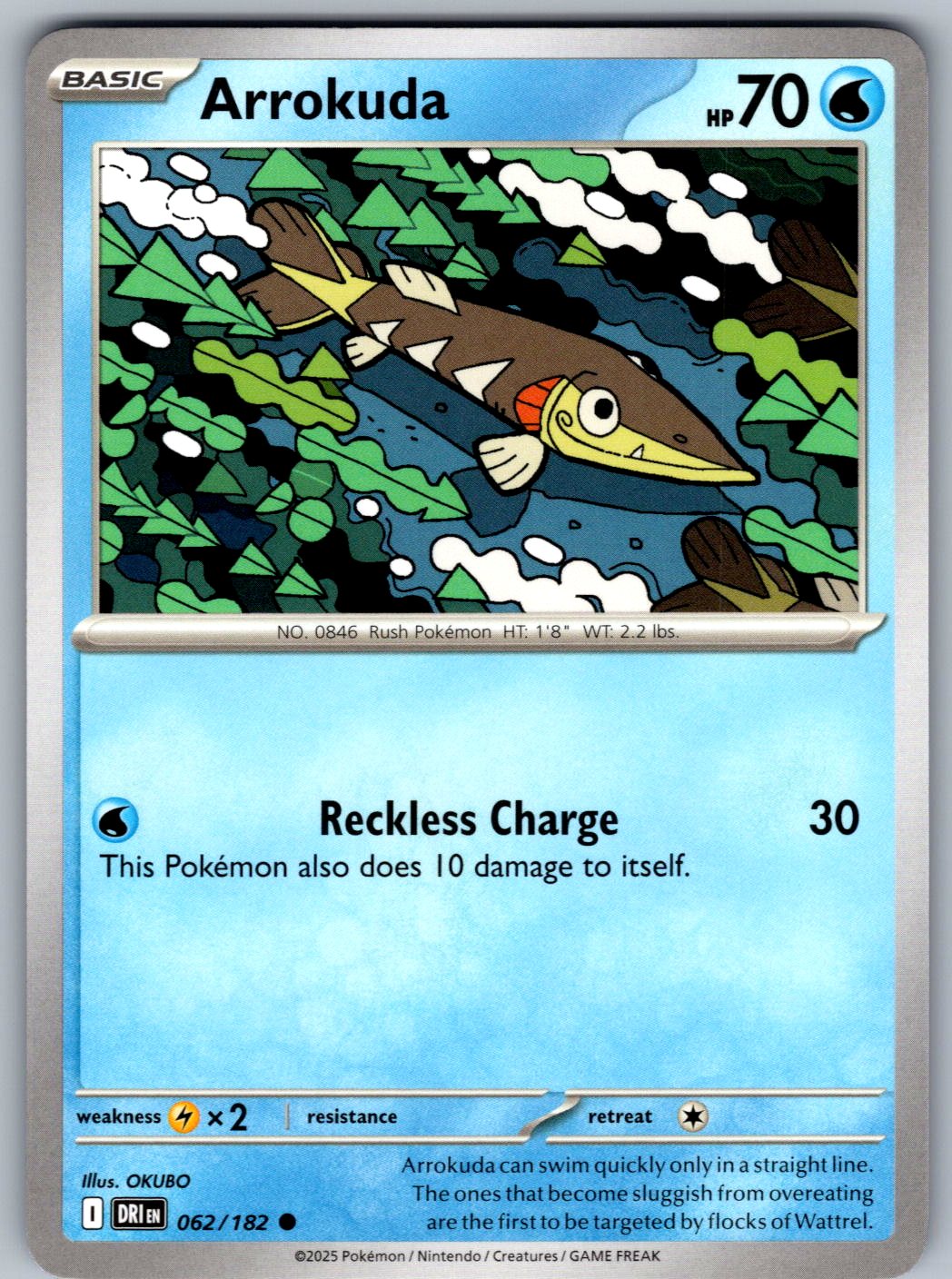 Arrokuda 062/182 Destined Rivals Pokemon