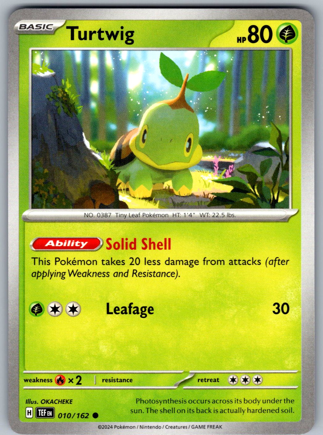 Turtwig 010/162 Temporal Forces Pokemon