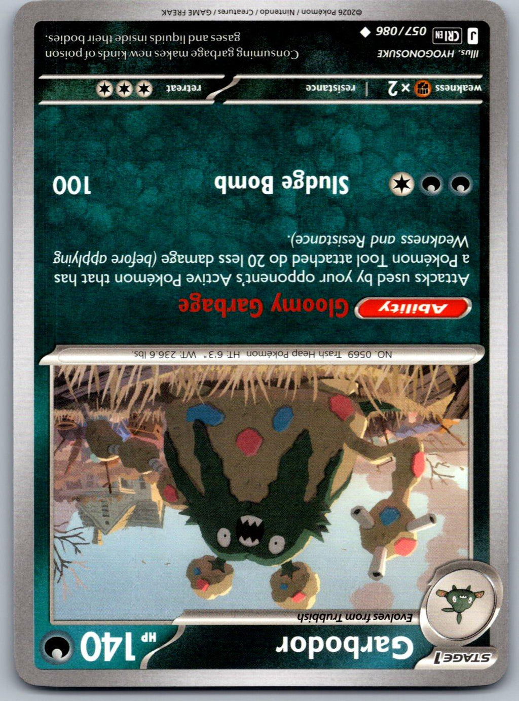 Garbodor 057/086 Chaos Rising Pokemon