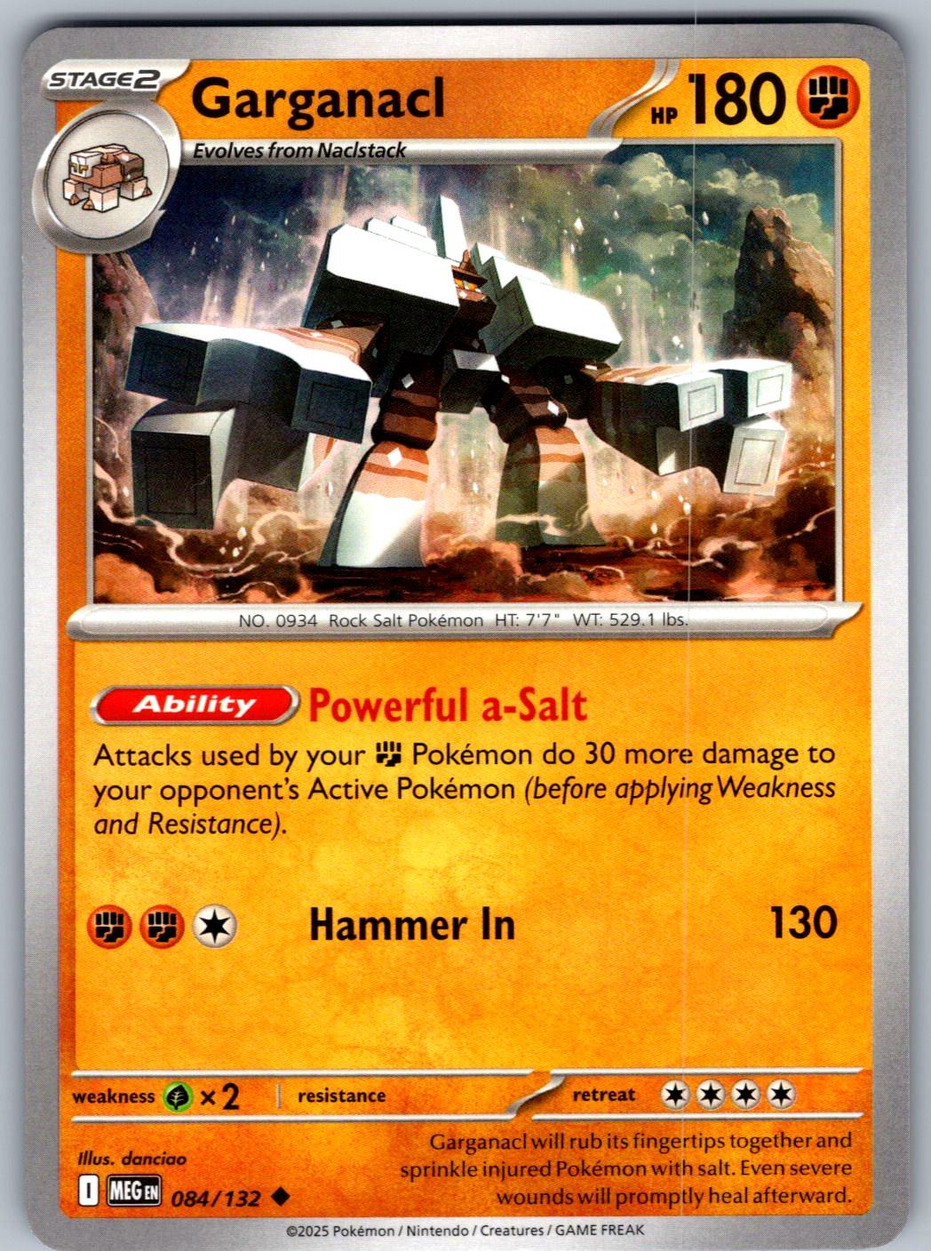 Garganacl 084/132 Mega Evolution Pokemon