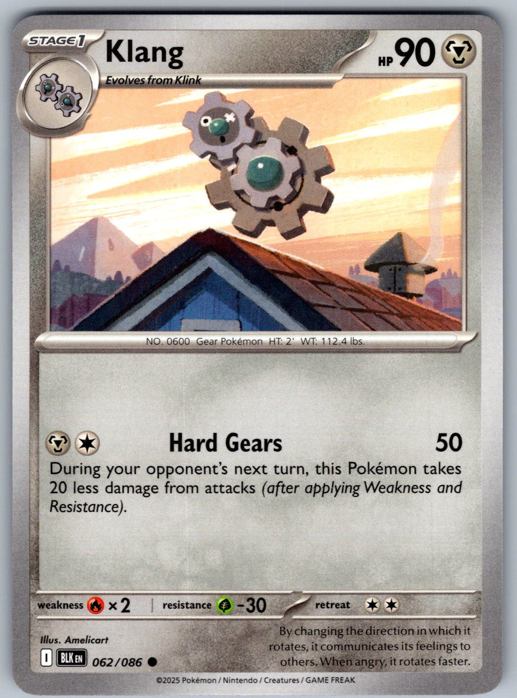 Klang 062/086 Black Bolt Pokemon