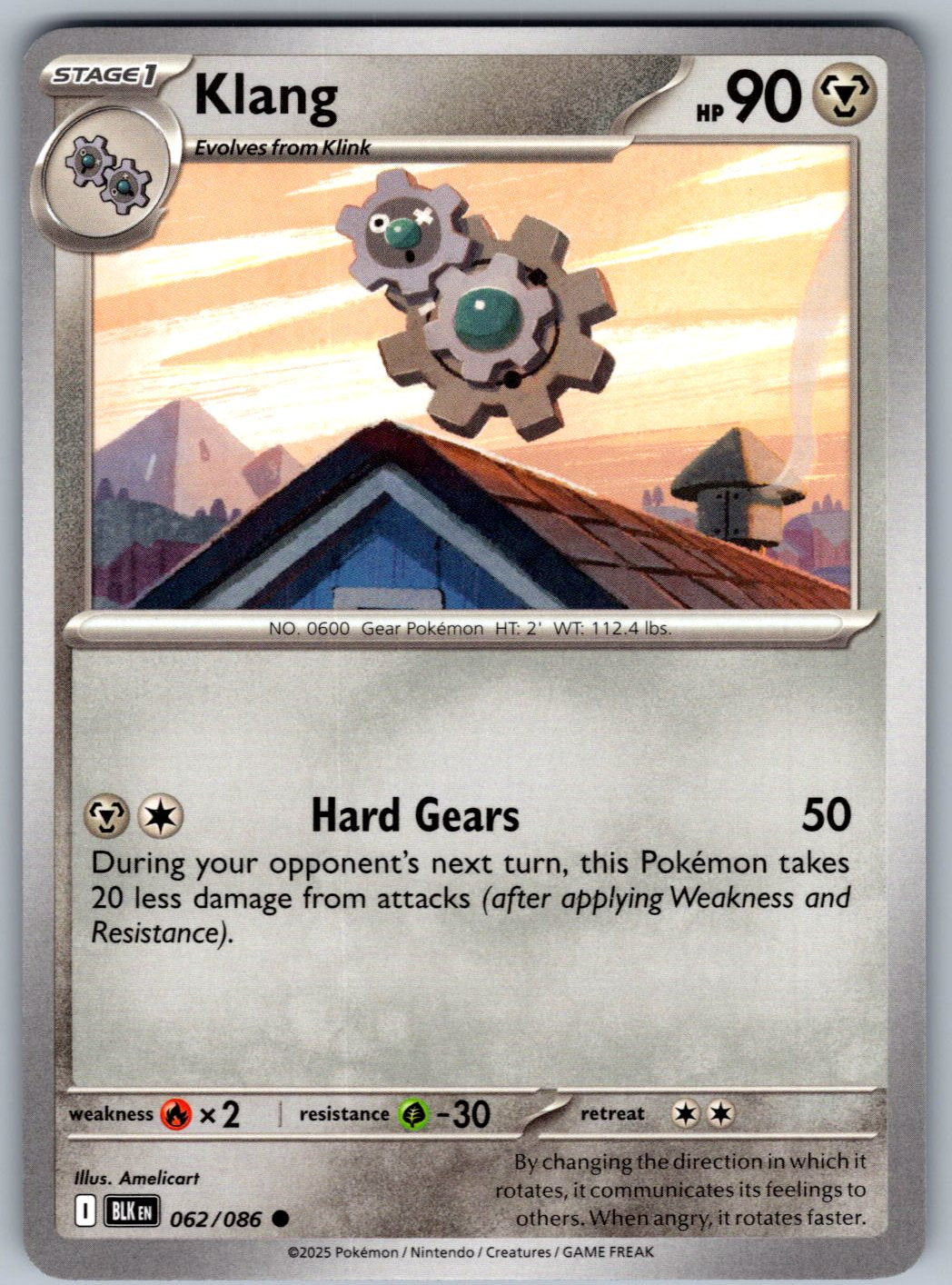 Klang 062/086 Black Bolt Pokemon
