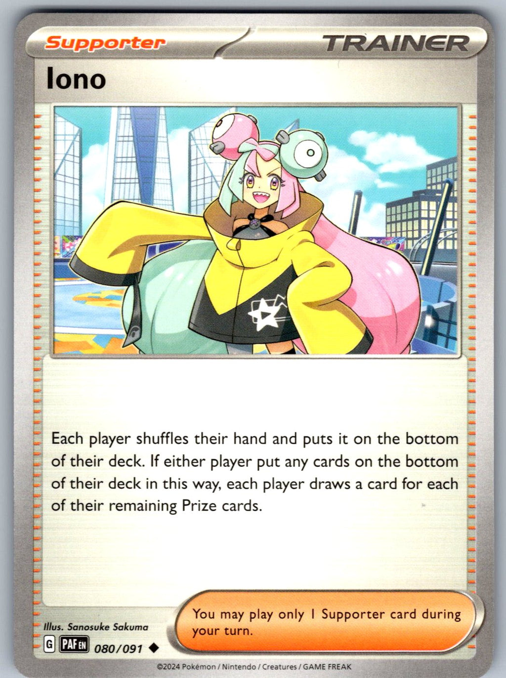 Iono 080/091 Paldean Fates Pokemon