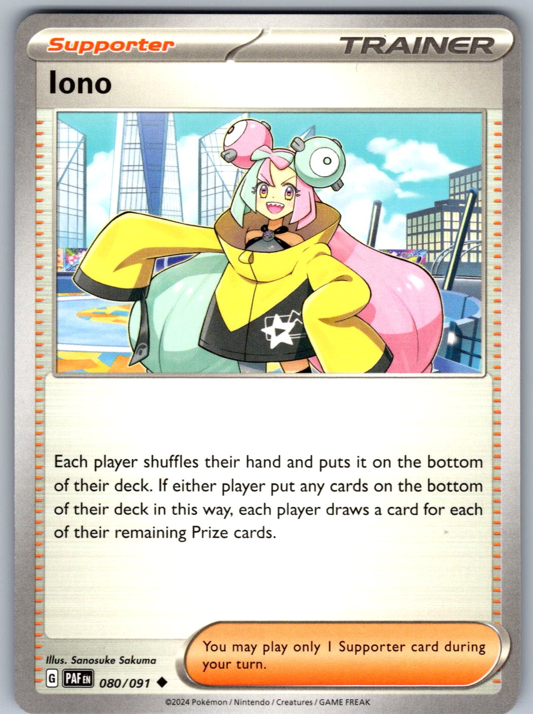 Iono 080/091 Paldean Fates Pokemon