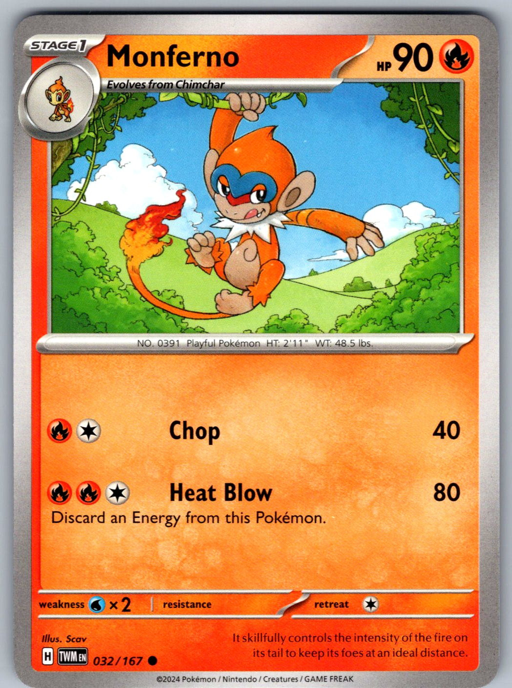 Monferno 032/167 Twilight Masquerade Pokemon