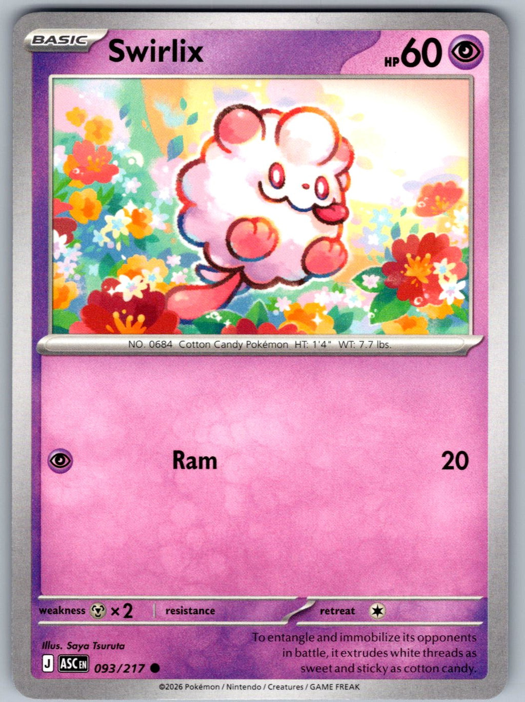 Swirlix 093/217 Ascended Heroes Pokemon
