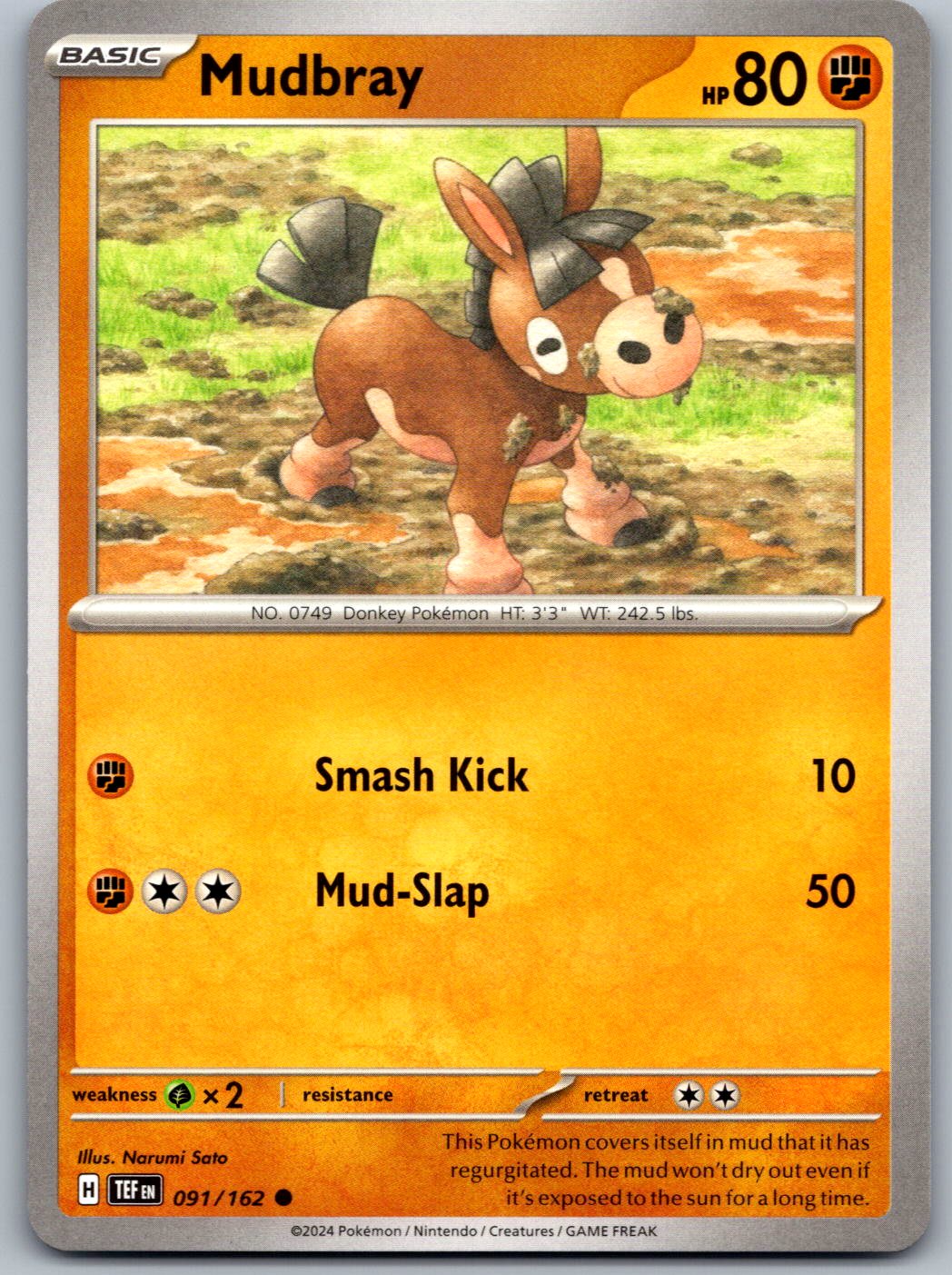 Mudbray 091/162 Temporal Forces Pokemon