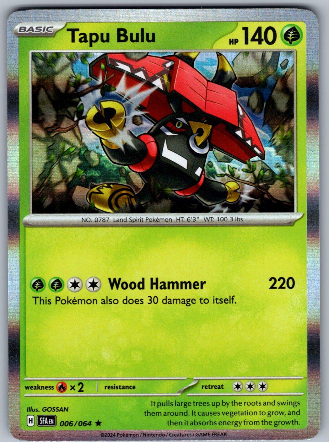 Tapu Bulu 006/064 Shrouded Fable Pokemon Holo