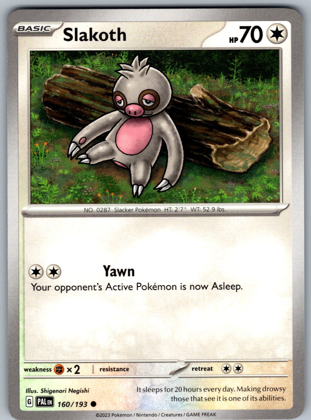 Slakoth (Cosmos Holo) 160/193 Miscellaneous Cards & Products Pokemon