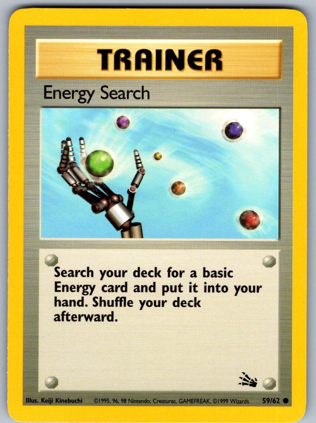 Energy Search 59/62 Fossil Pokemon Unlimited
