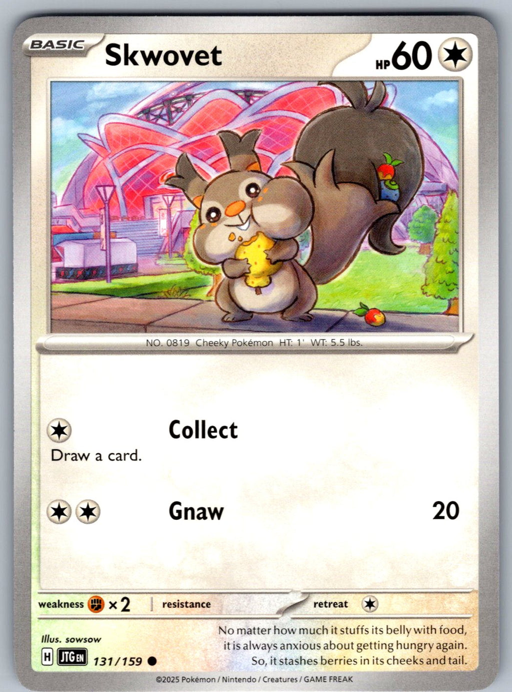 Skwovet 131/159 Journey Together Pokemon