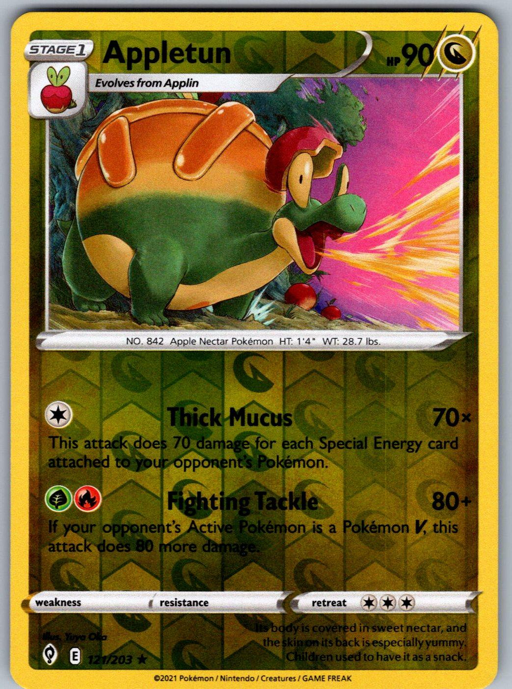 Appletun 121/203 Evolving Skies Pokemon Reverse Holo