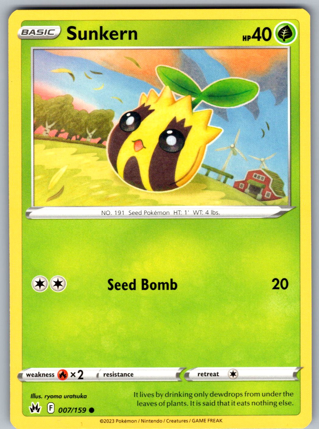 Sunkern 007/159 Crown Zenith Pokemon