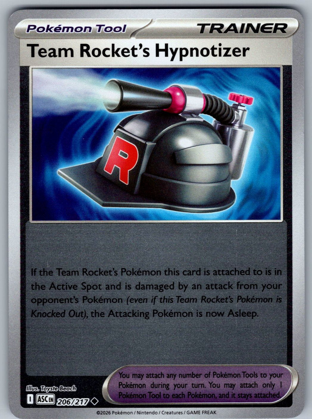 Team Rocket's Hypnotizer 206/217 Ascended Heroes Pokemon Reverse Holo