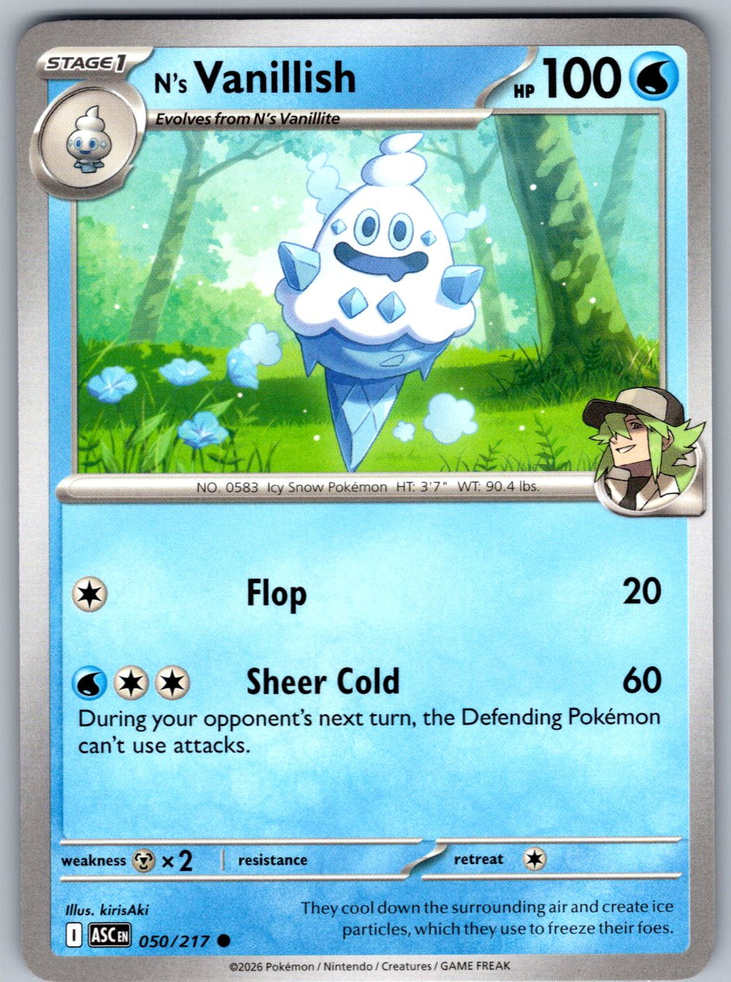 N's Vanillish 050/217 Ascended Heroes Pokemon