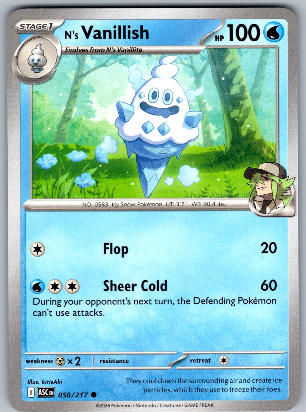 N's Vanillish 050/217 Ascended Heroes Pokemon