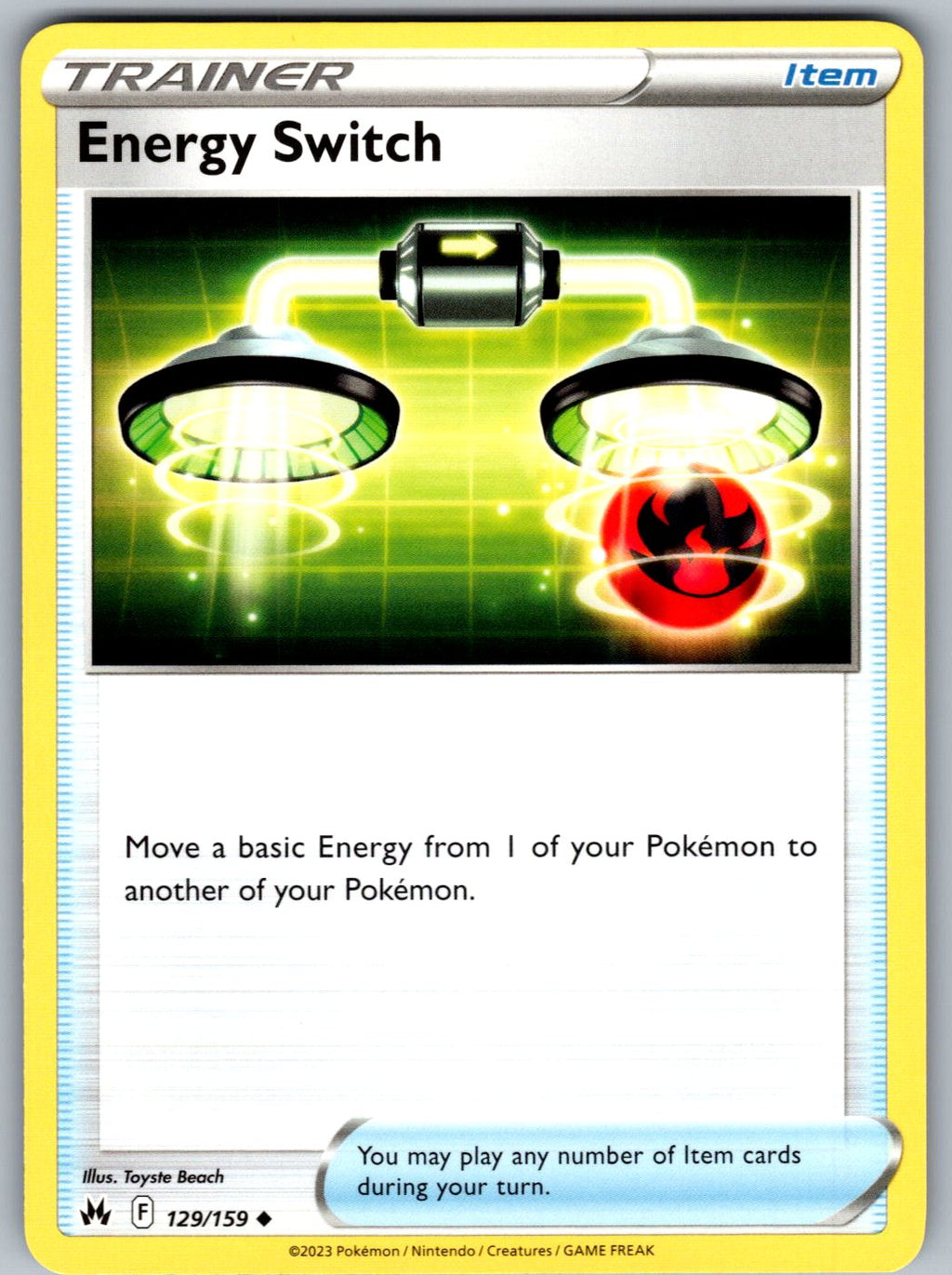 Energy Switch 129/159 Crown Zenith Pokemon