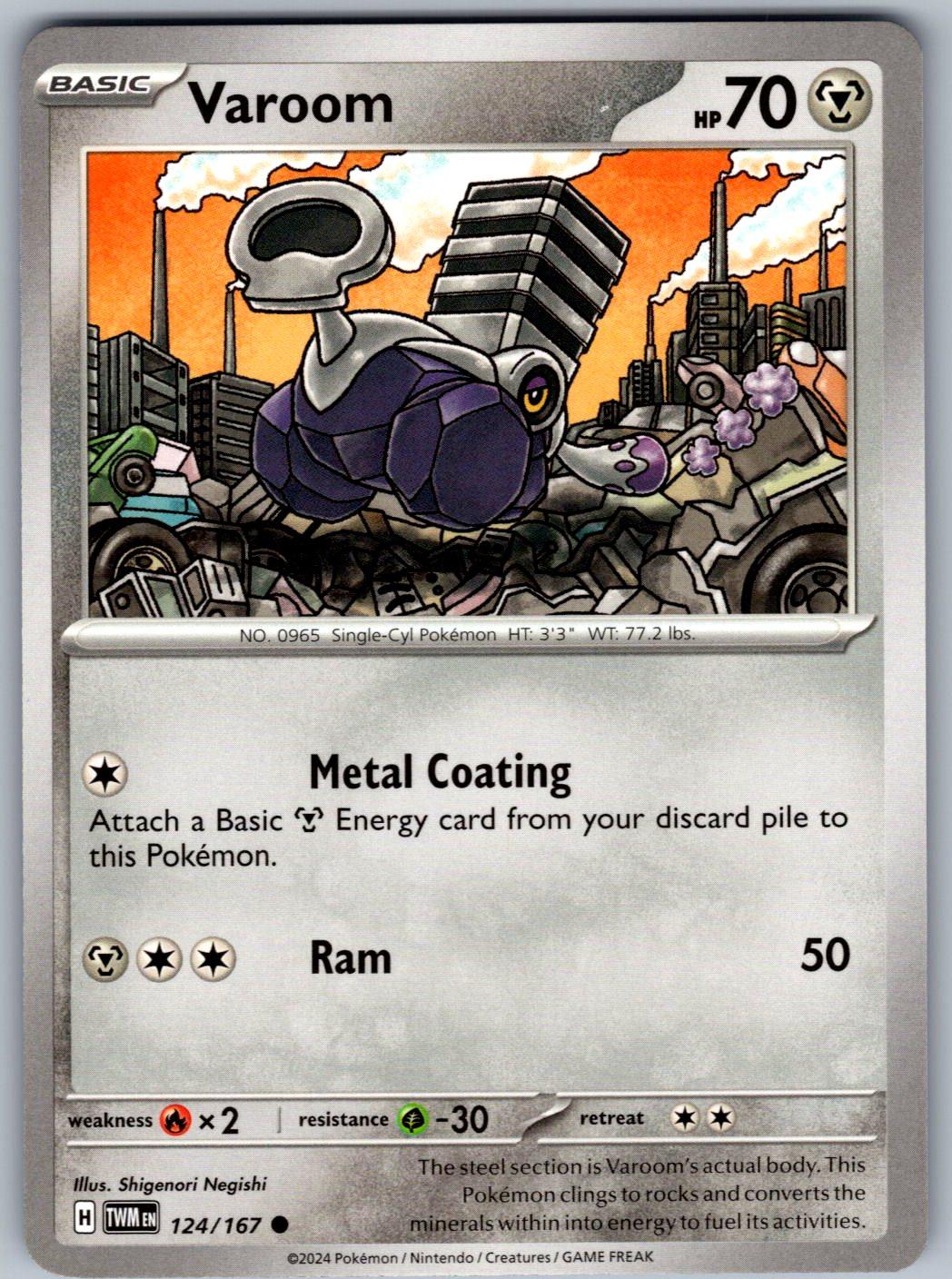 Varoom 124/167 Twilight Masquerade Pokemon