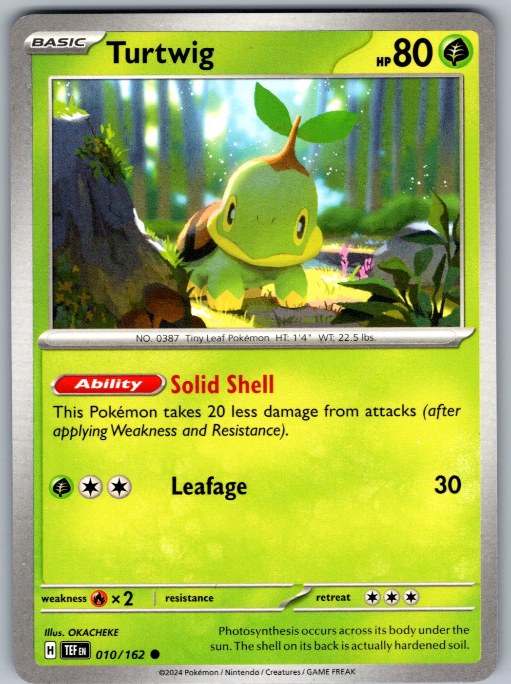 Turtwig 010/162 Temporal Forces Pokemon