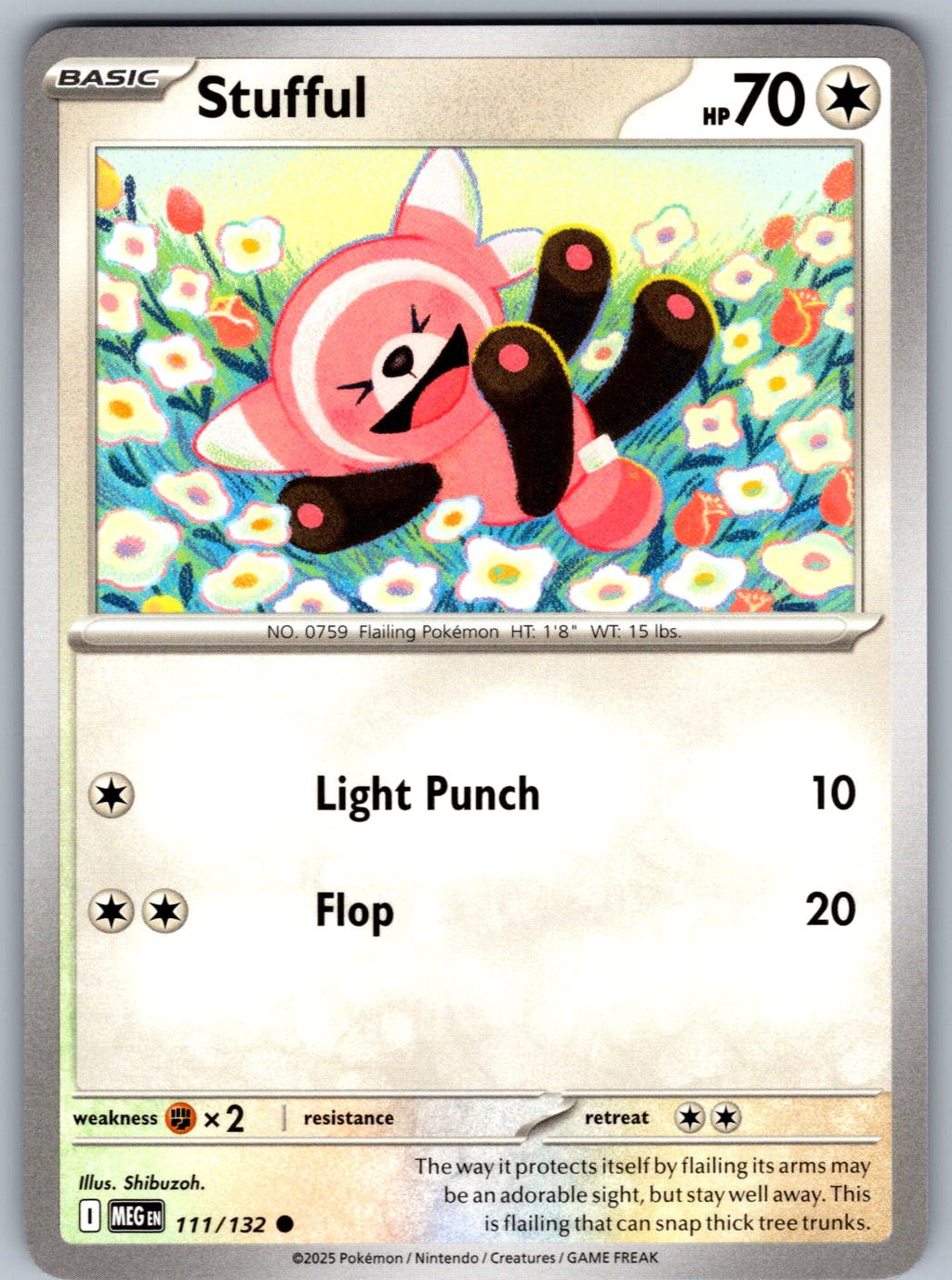 Stufful 111/132 Mega Evolution Pokemon