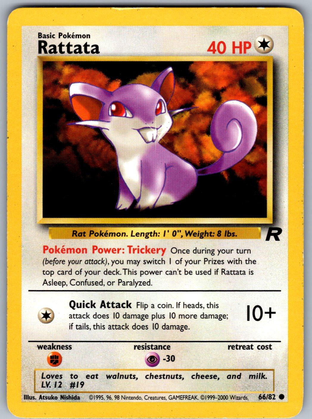 Rattata 66/82 Team Rocket Pokemon Unlimited