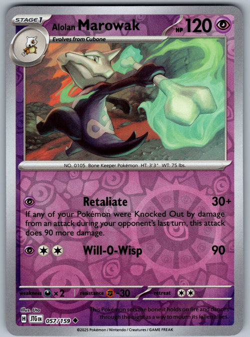 Alolan Marowak 057/159 Journey Together Pokemon Reverse Holo