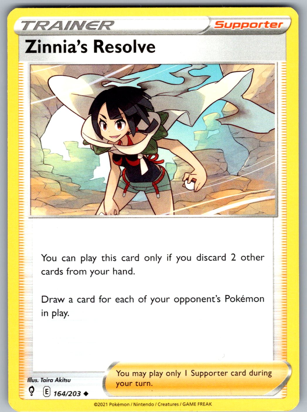 Zinnia's Resolve 164/203 Evolving Skies Pokemon