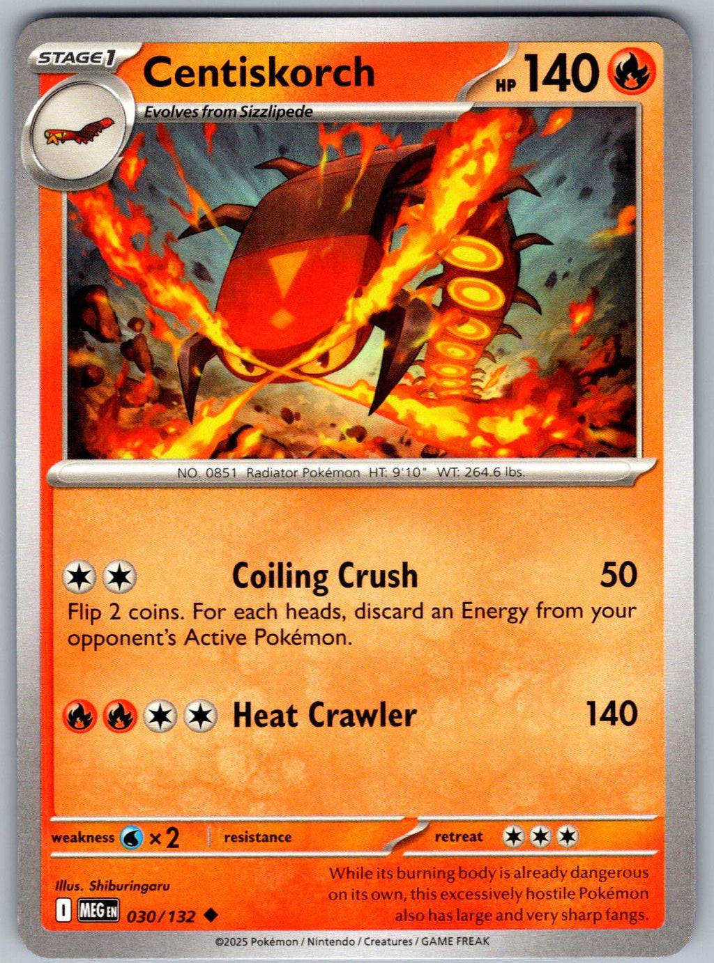 Centiskorch 030/132 Mega Evolution Pokemon