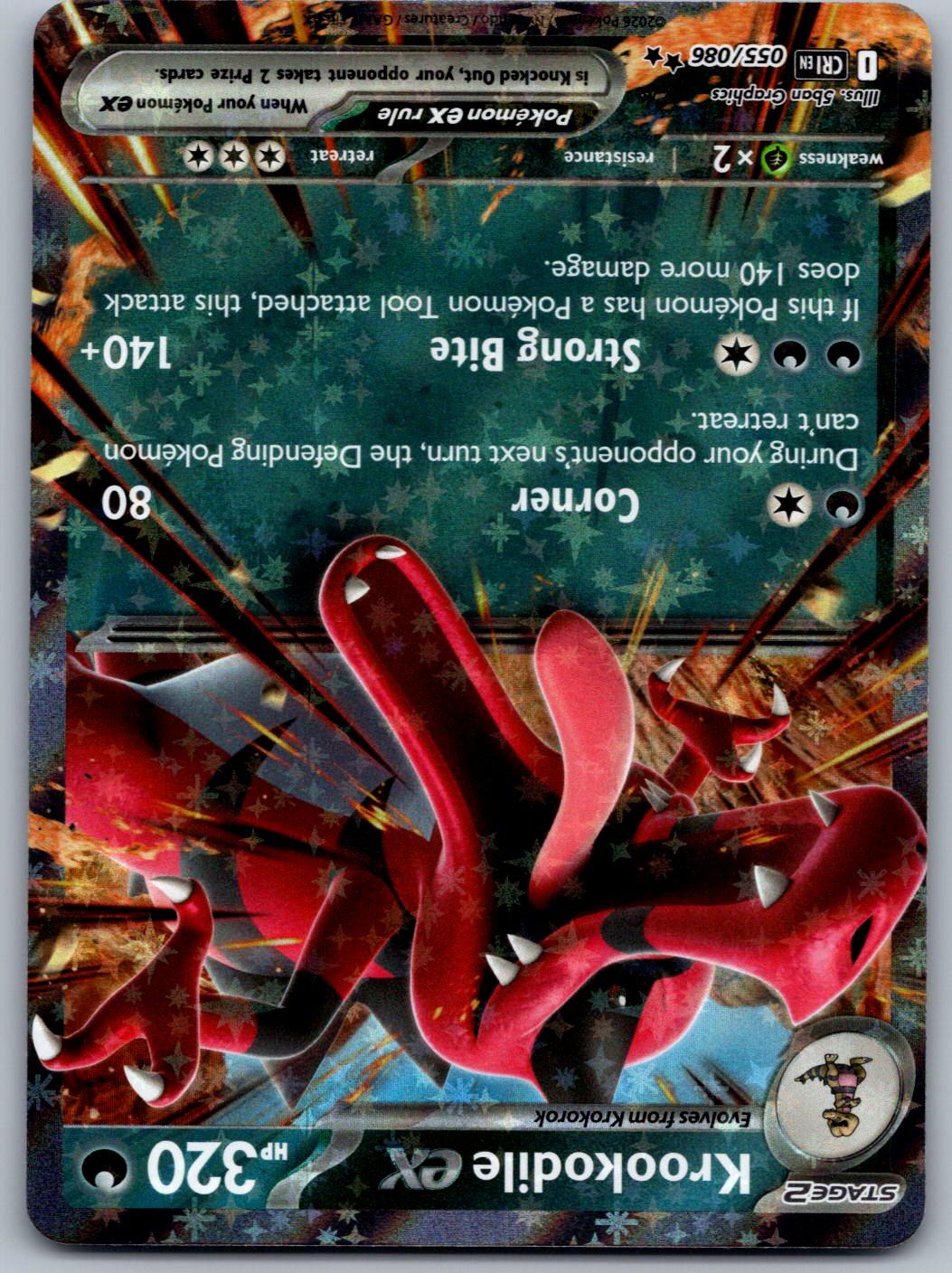 Krookodile ex 055/086 Chaos Rising Pokemon Holo