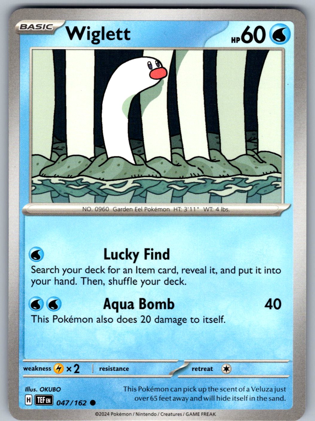 Wiglett 047/162 Temporal Forces Pokemon