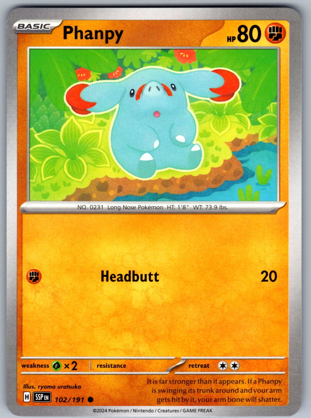 Phanpy 102/191 Surging Sparks Pokemon