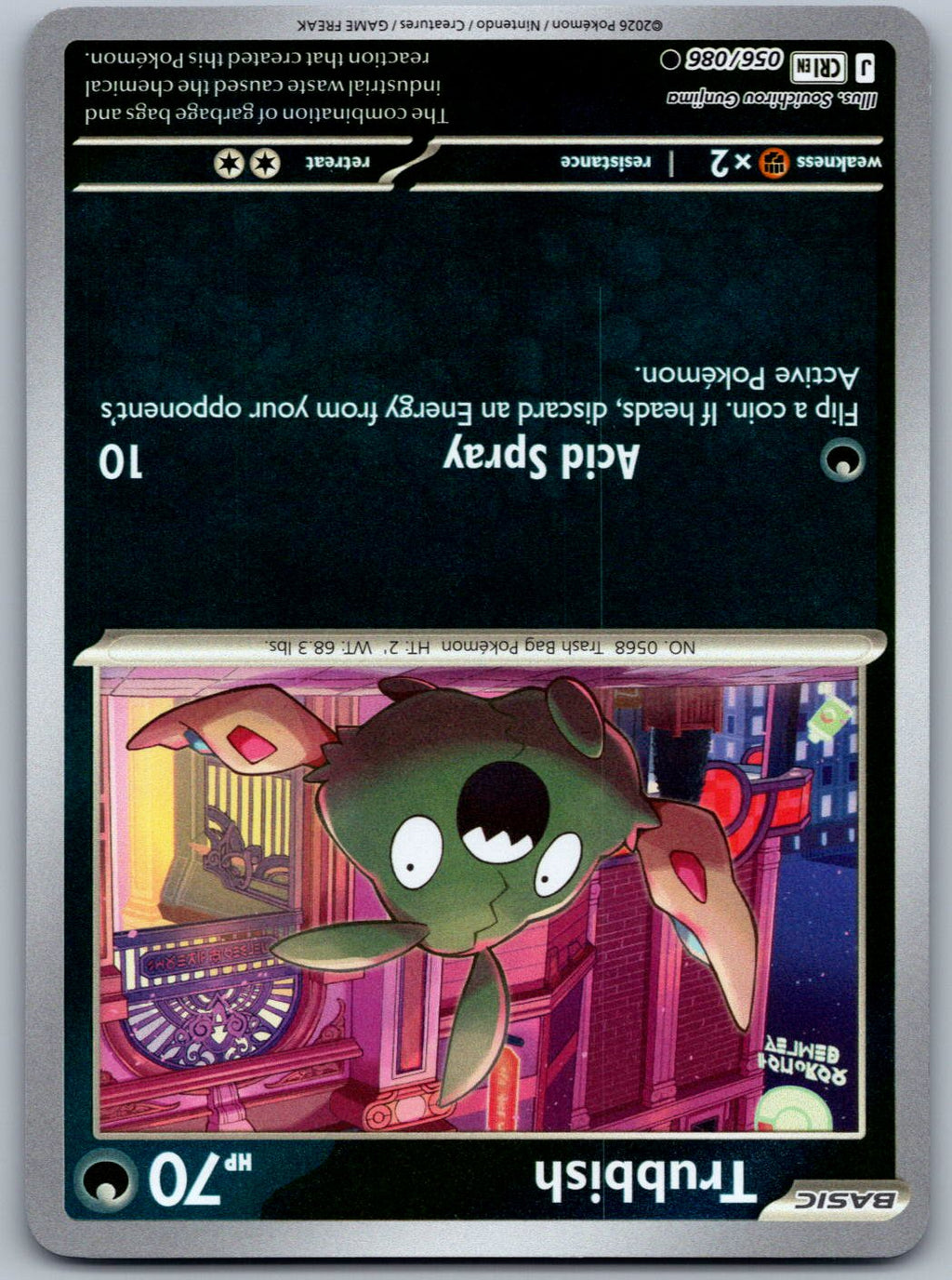 Trubbish 056/086 Chaos Rising Pokemon Reverse Holo