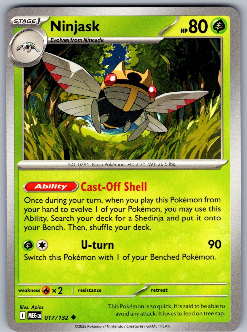 Ninjask 017/132 Mega Evolution Pokemon