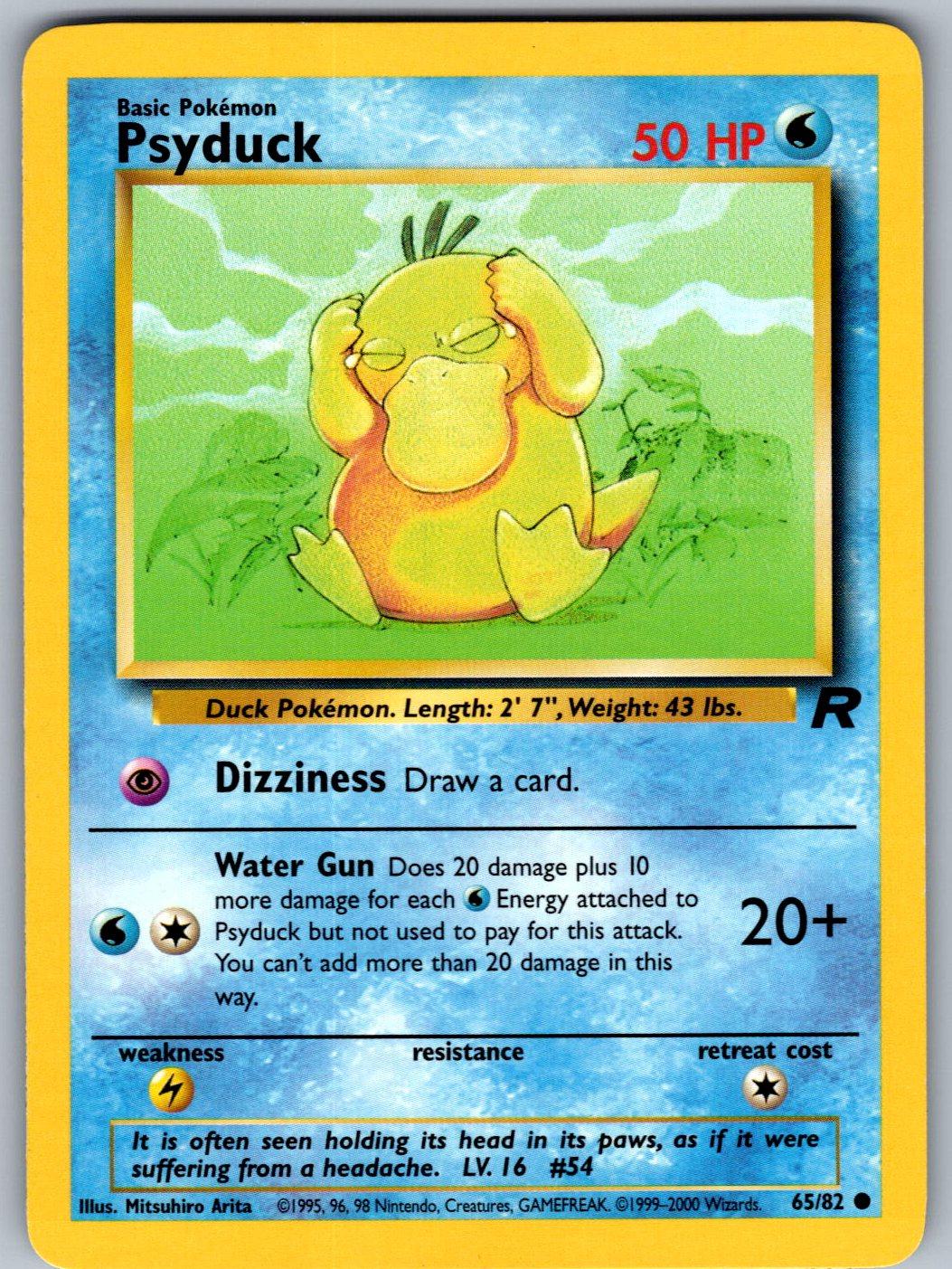 Psyduck 65/82 Team Rocket Pokemon Unlimited