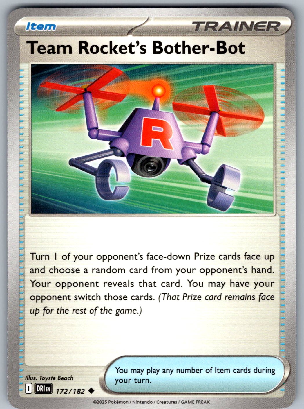 Team Rocket's Bother-Bot 172/182 Destined Rivals Pokemon