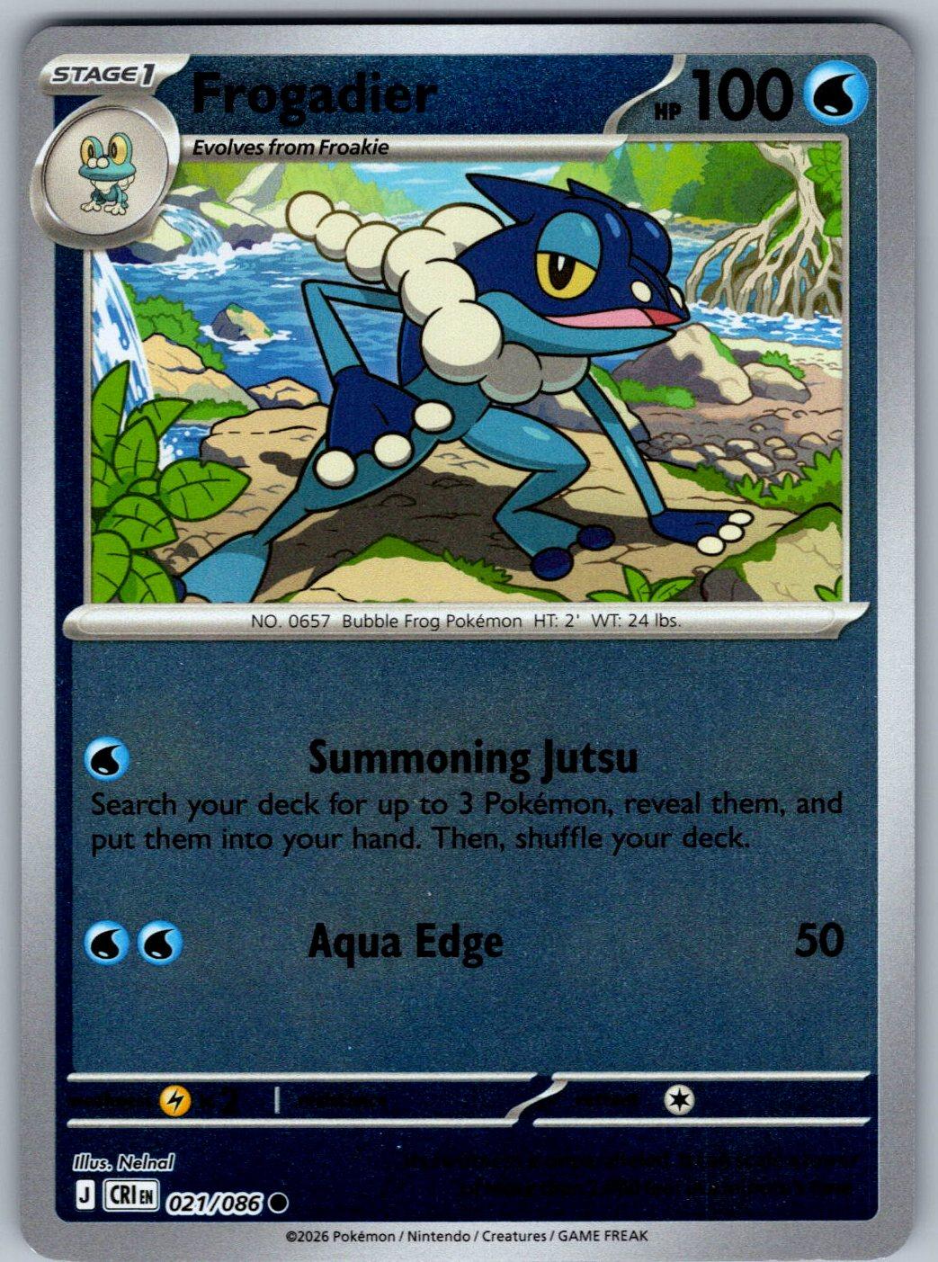 Frogadier 021/086 Chaos Rising Pokemon Reverse Holo
