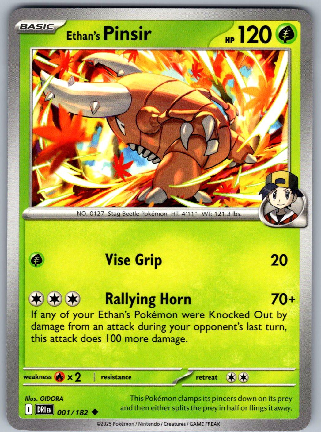 Ethan's Pinsir 001/182 Destined Rivals Pokemon
