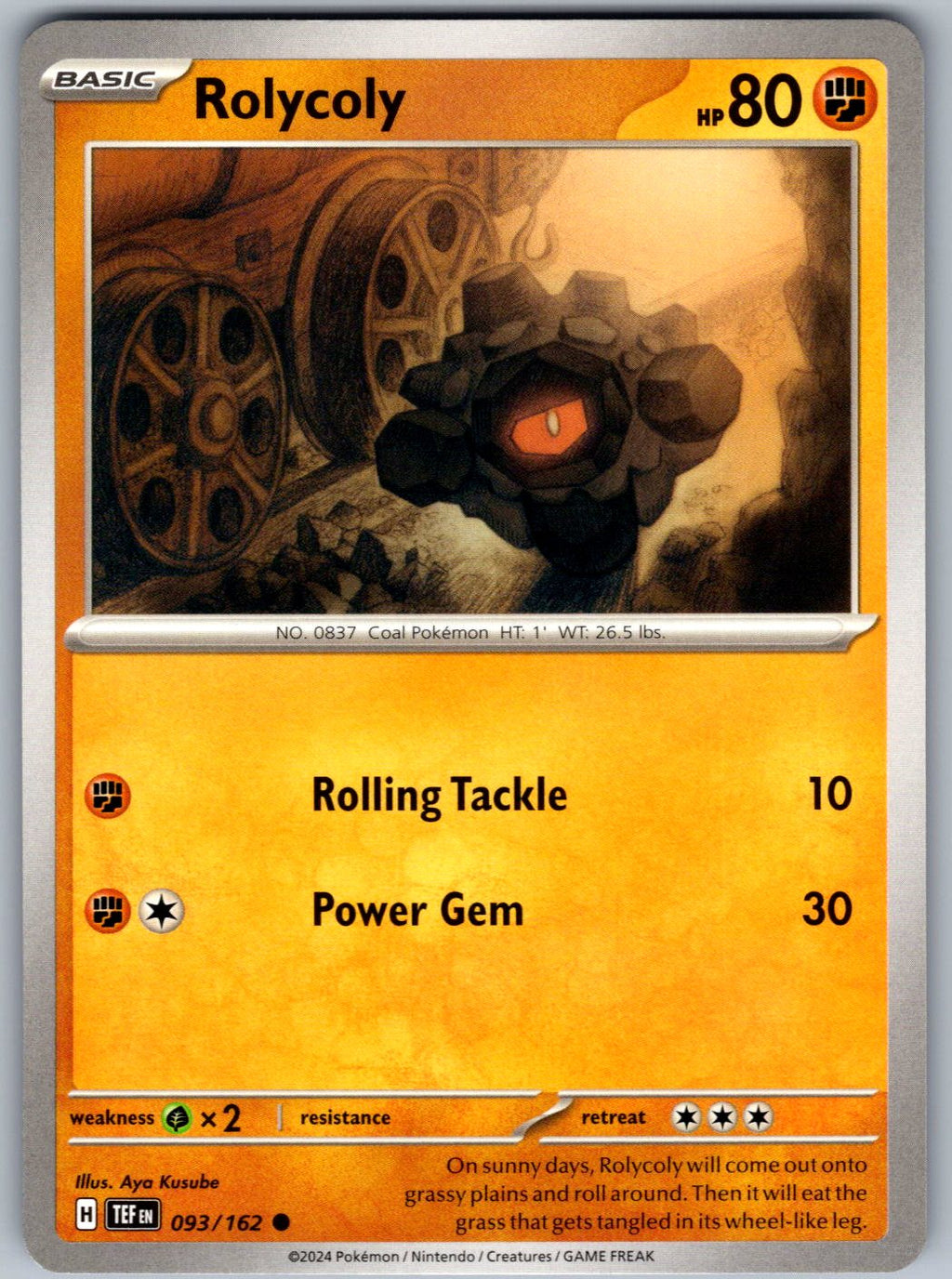 Rolycoly 093/162 Temporal Forces Pokemon