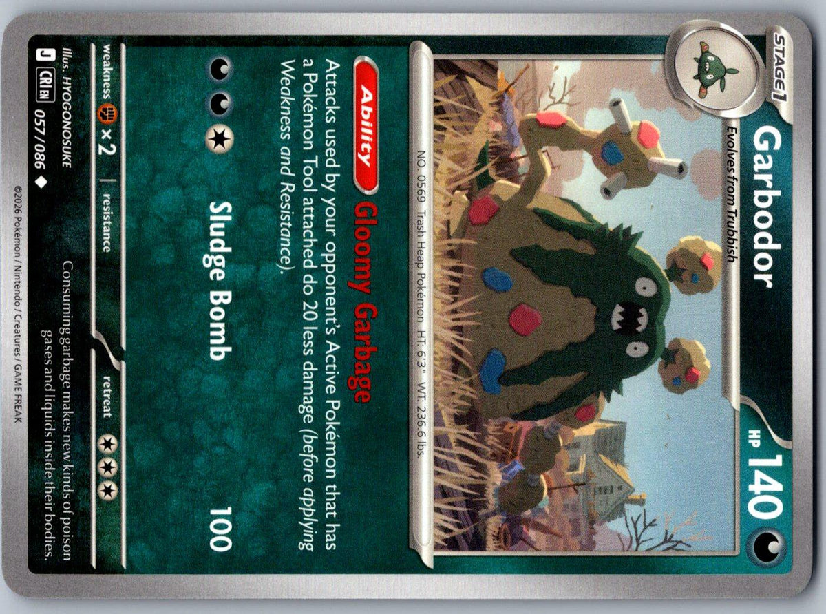 Garbodor 057/086 Chaos Rising Pokemon