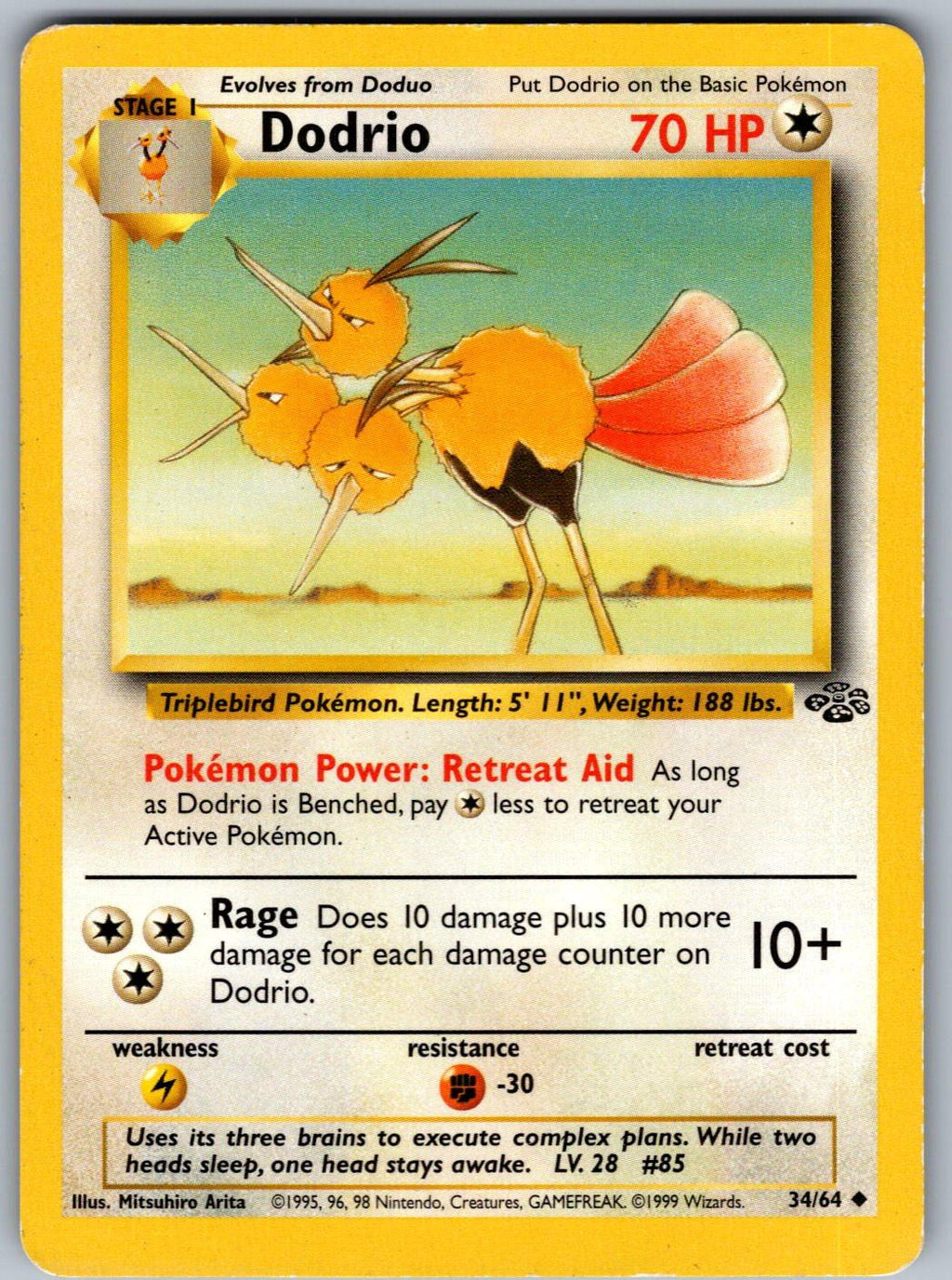 Dodrio 34/64 Jungle Pokemon Unlimited