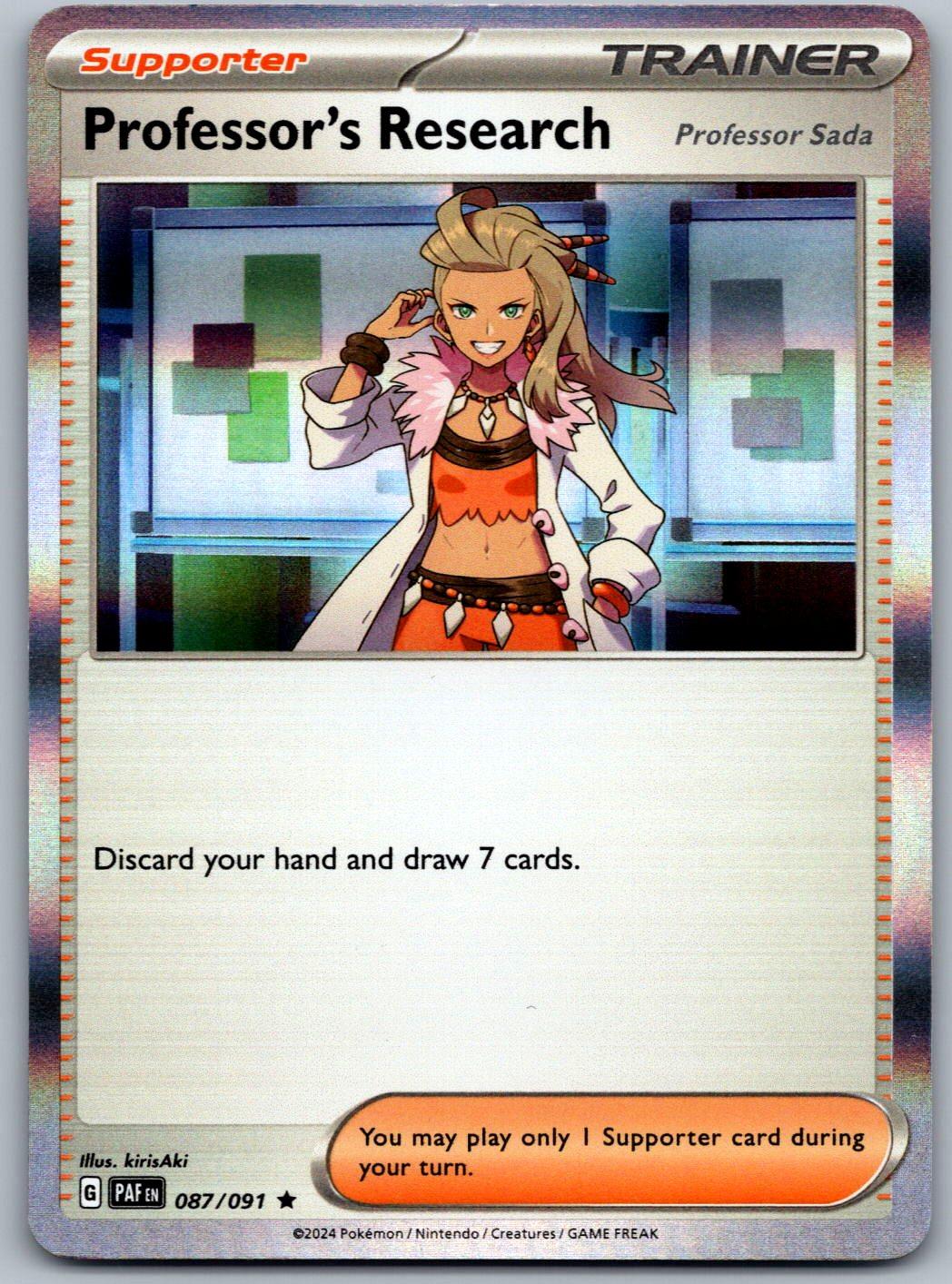 Professor's Research 087/091 Paldean Fates Pokemon Holo