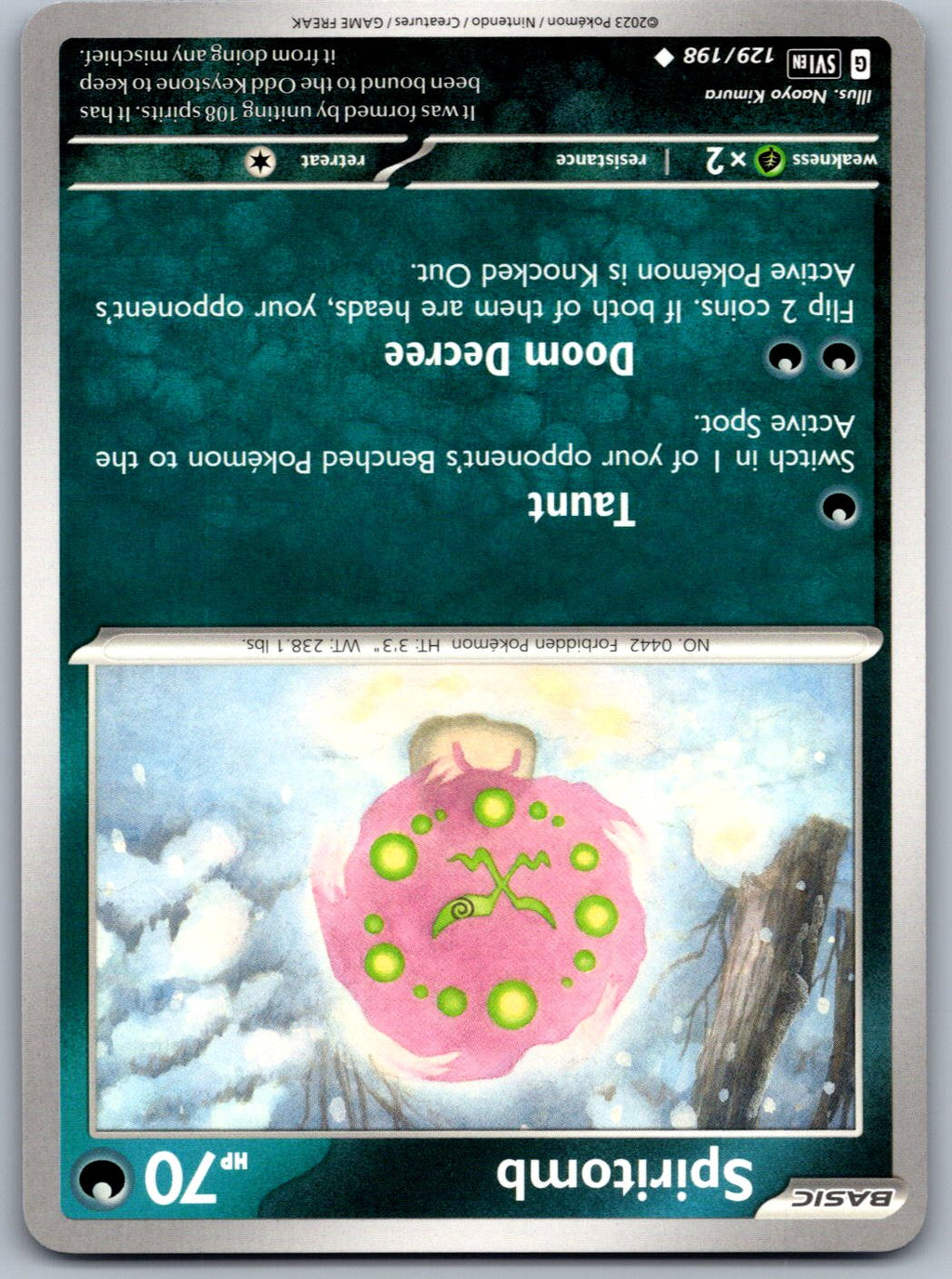 Spiritomb 129/198 Scarlet & Violet Pokemon