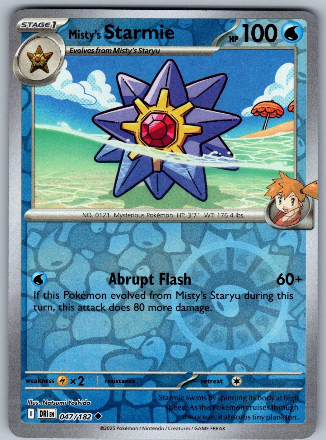 Misty's Starmie 047/182 Destined Rivals Pokemon Reverse Holo